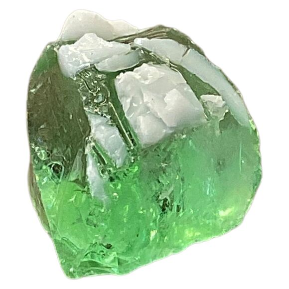 Mint Green Art Glass Cullet Glowing Manganese Slag Glass #5GM19 - Picture 5 of 7